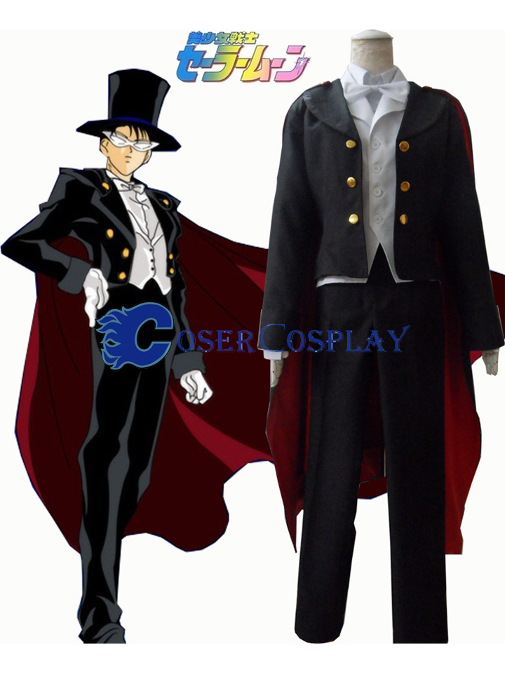 Sailor Moon Tuxedo Mask Mamoru Chiba Cosplay Costume